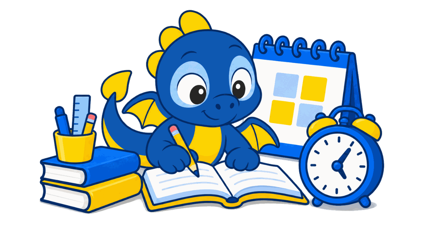 La mascotte di HUB che si segna le lezioni fra calendario e sveglia